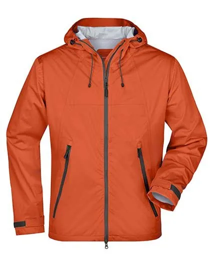 James&Nicholson Ultraleichte Softshell-Jacke mit Kapuze, Dark Orange/Iron Grey S, JN1098