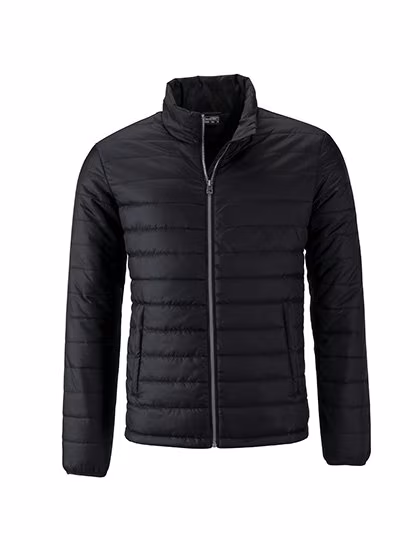 James&Nicholson Wattierte Steppjacke mit Kinnschutz, Red L, JN1120