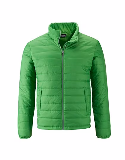 James&Nicholson Wattierte Steppjacke mit Kinnschutz, Green XXL, JN1120