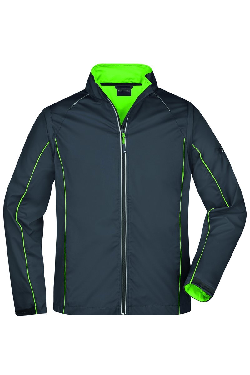James&Nicholson 2-in-1 Herren Softshell-Jacke mit Ärmeln, Black/Red S, JN1122