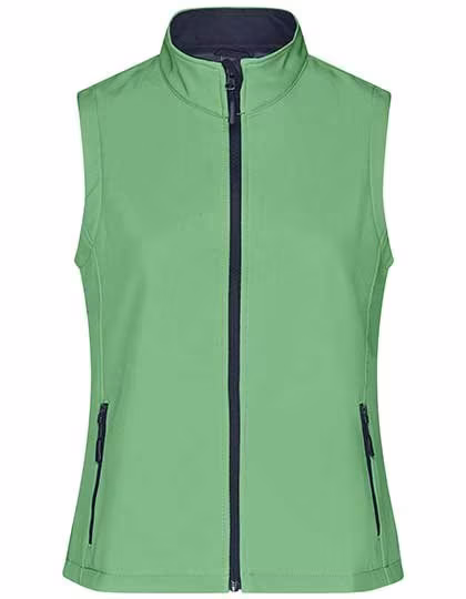 James&Nicholson Gilet Softshell con Microfleece da Donna, Green/Navy L, JN1127