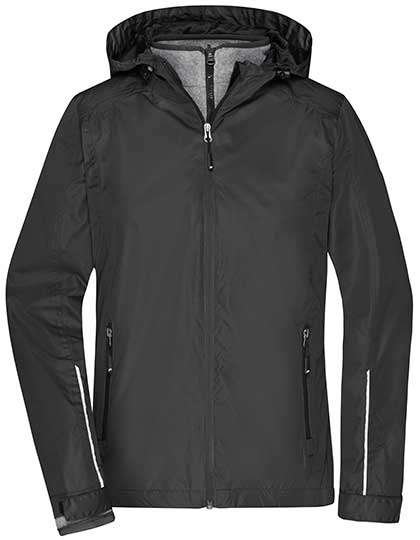 James&Nicholson 3-in-1-Jacke mit Fleece-Innenjacke für Damen, Black/Black XS, JN1153