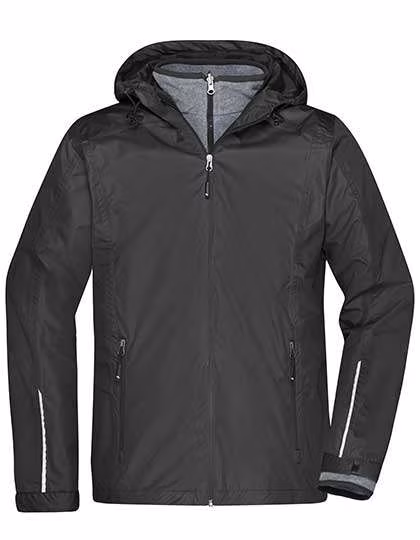 James&Nicholson Giacca 3-in-1 con Giacca Interna in Pile da Uomo, Black/Black S, JN1154