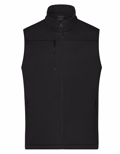 James&Nicholson Softshell-Weste aus Recyclingmaterial für Herren, Graphite L, JN1170