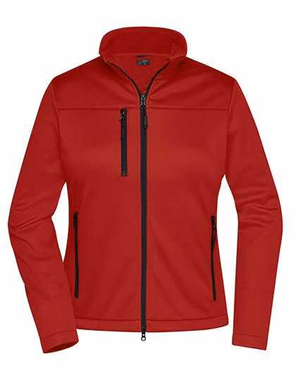 James&Nicholson Softshell Jacket made of Recycled Material for Women, Red S, JN1171