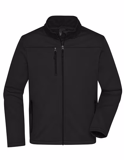 James&Nicholson Veste softshell en Polyester recyclé pour homme, Black S, JN1172