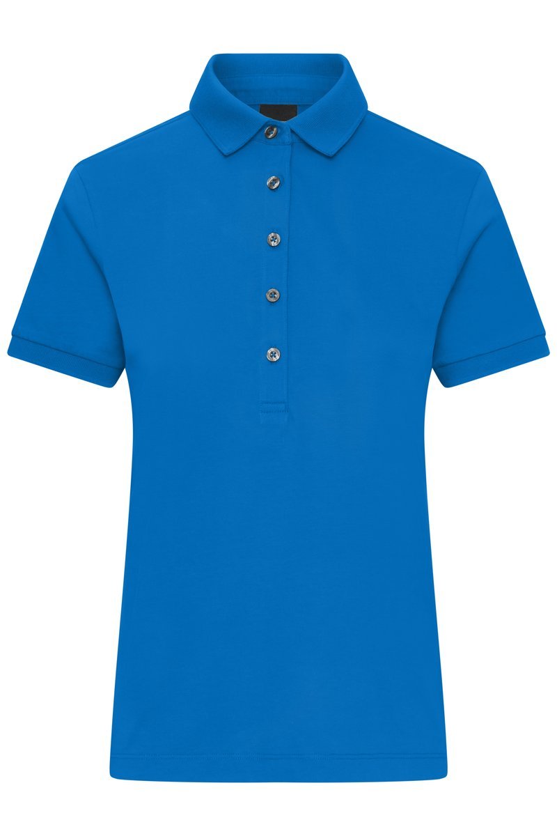 James&Nicholson Mercerisierte Baumwoll-Polo mit Kragen für Damen, Black XS, JN1301