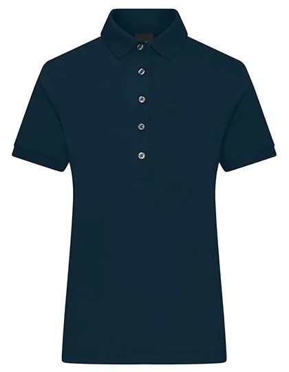 James&Nicholson Mercerisierte Baumwoll-Polo mit Kragen für Damen, Navy XL, JN1301