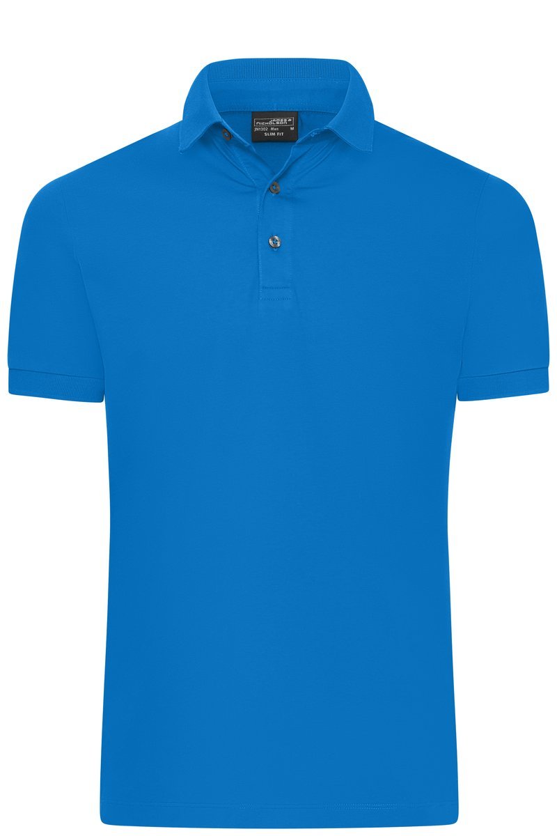 James&Nicholson Mercerisierte Herren Polo Slim Fit, Black M, JN1302