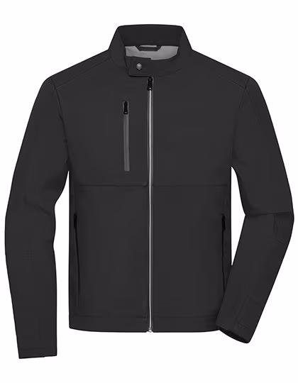 James&Nicholson Softshell Jacket with BIONIC-FINISH®ECO for Men, Black S, JN1316