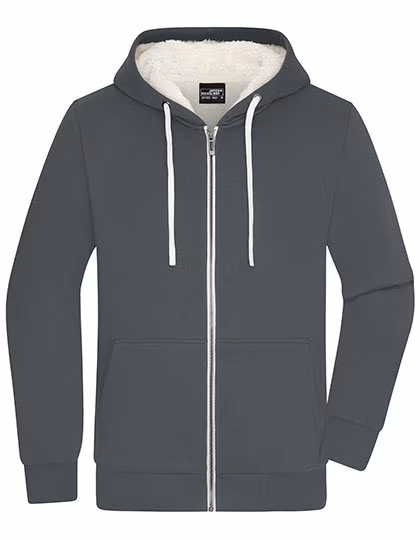 James&Nicholson Doubleface Jacke mit Kapuze für Herren, Graphite/Nature XXL, JN1320