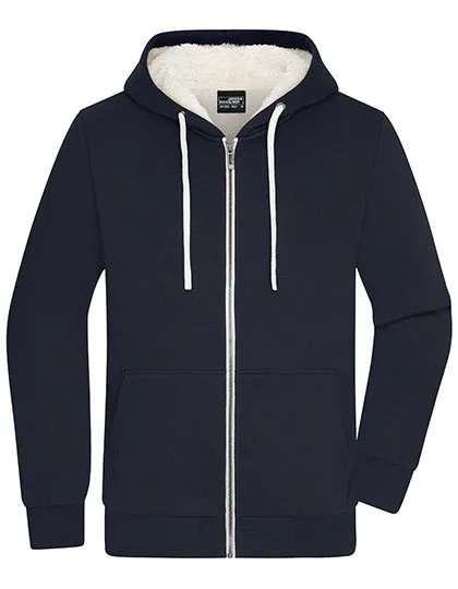 James&Nicholson Doubleface Jacke mit Kapuze für Herren, Navy/Nature XL, JN1320