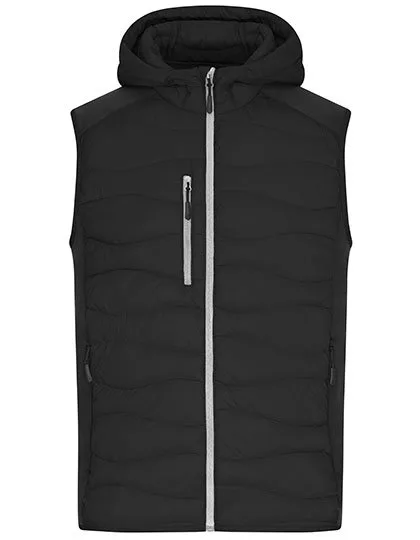 James&Nicholson Hybridweste mit Sorona® Wattierung für Herren, Black/Black S, JN1328