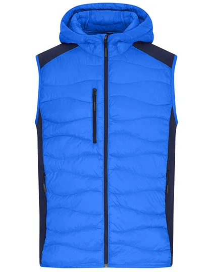 James&Nicholson Hybridweste mit Sorona® Wattierung für Herren, Blue/Navy 3XL, JN1328