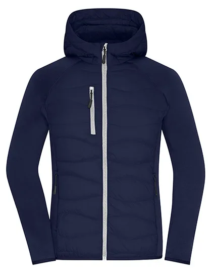 James&Nicholson Hybridjacke mit Sorona Wattierung für Damen, Navy/Navy S, JN1329