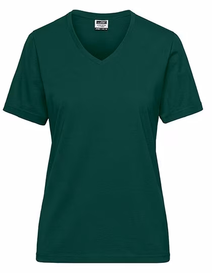 James&Nicholson Bio Workwear T-Shirt mit V-Ausschnitt, Dark Green M, JN1807