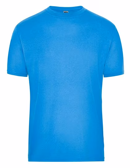 James&Nicholson Men´s Bio Workwear T-Shirt Aqua XS (JN1808), JN1808