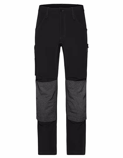 James&Nicholson Pantalon de travail stretch 4 directions Slim, Black 25, JN1813