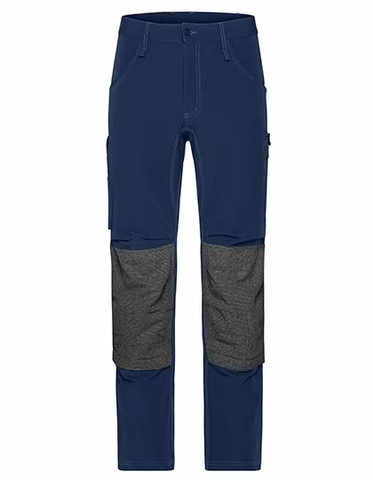 James&Nicholson Workwear Trousers 4-Way Stretch Slim, Navy 50, JN1813