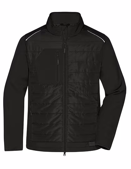 James&Nicholson Hybridjacke mit BIONIC-FINISH®ECO für Herren, Black/Black XS, JN1820