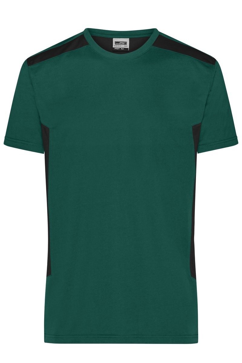 James&Nicholson Robustes Herren T-Shirt "STRONG, Black/Carbon L, JN1824