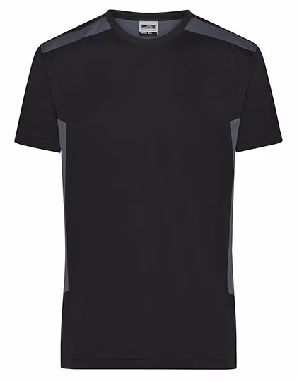 James&Nicholson Robustes Herren T-Shirt "STRONG, Black/Carbon M, JN1824