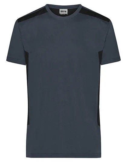 James&Nicholson Robustes Herren T-Shirt "STRONG, Carbon/Black 3XL, JN1824