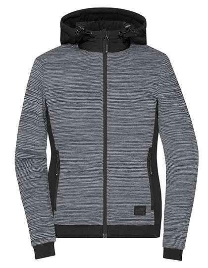 James&Nicholson Hybridjacke mit DuPont Wattierung für Damen, Carbon Melange/Black XS, JN1843