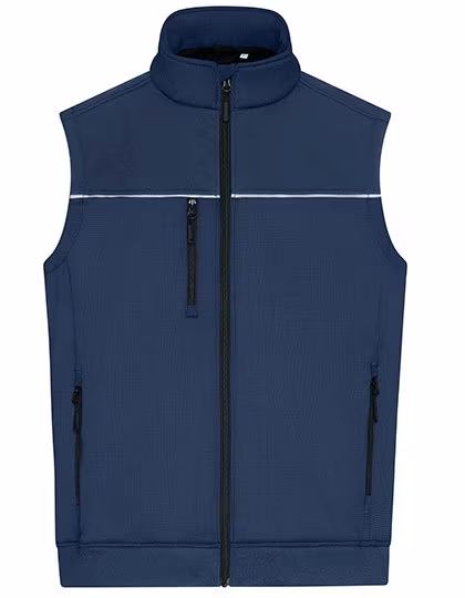 James&Nicholson Hybrid Workwear Weste mit Sherpa-Innenfutter, Navy/Navy L, JN1867
