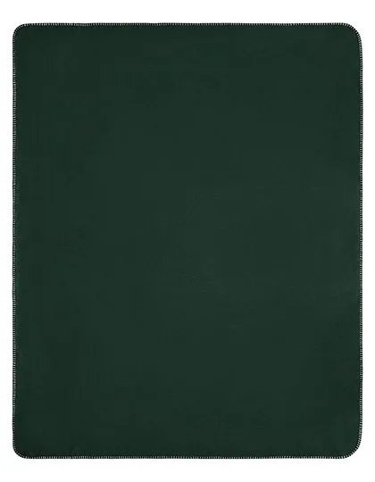 James&Nicholson Fleece-Decke 130x170 cm Antipilling, Dark Green/Natural One Size, JN1901