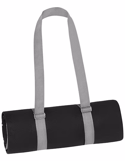 James&Nicholson XL Picnic Blanket with Fleece Surface, Black 180 x 180 cm, JN1906