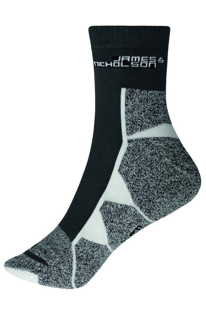 James&Nicholson Atmungsaktive Sportsocken mit Kettelnaht, Black/White 35-38, JN215