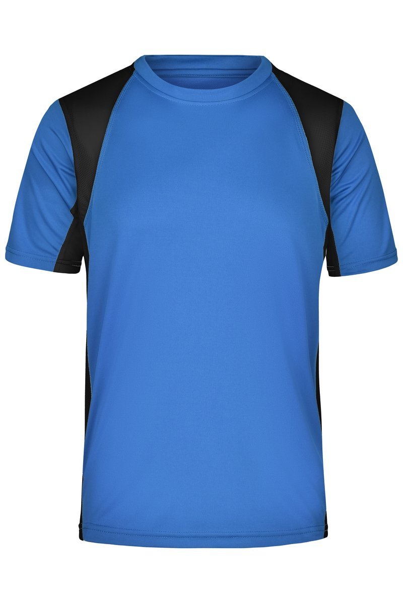 James&Nicholson Funktionelles Herren Laufshirt mit Mesh-Einsätzen, Orange/Black M, JN306