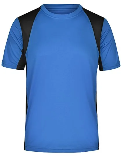 James&Nicholson Funktionelles Herren Laufshirt mit Mesh-Einsätzen, Royal/Black L, JN306