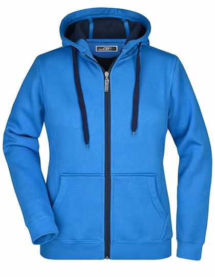 James&Nicholson Giacca Doubleface con Cappuccio da Donna in, Navy/Red XXL, JN354
