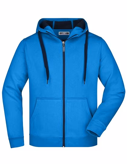 James&Nicholson Giacca Sportiva da Uomo con Cappuccio, Azur/Navy S, JN355