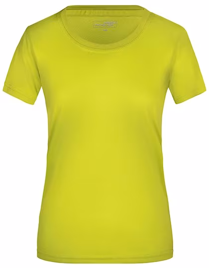 James&Nicholson Active-T-Shirt taillierter Schnitt für Damen, Acid Yellow XS, JN357
