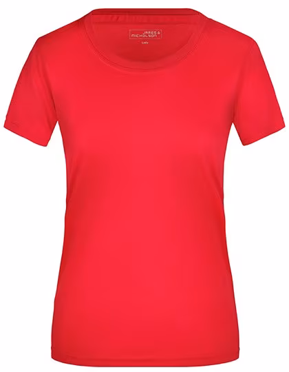 James&Nicholson Active-T-Shirt taillierter Schnitt für Damen, Red S, JN357