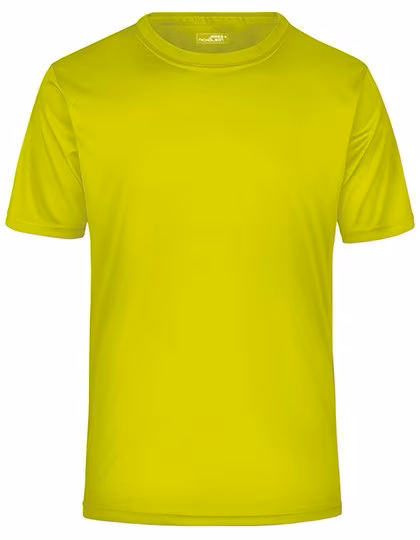 James&Nicholson Breathable Functional T-Shirt for Sport, Acid Yellow S, JN358