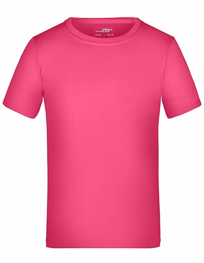 James&Nicholson Junior Active-T Funktions T-Shirt, Rundhals, Pink M (122/128), JN358K