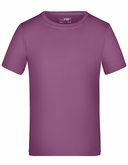 James&Nicholson Junior Active-T Funktions T-Shirt, Rundhals, Purple M (122/128), JN358K