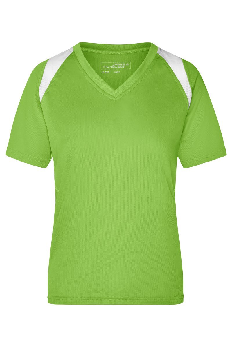 James&Nicholson Damen-Laufshirt mit TOPCOOL®-Material, Lime Green/White M, JN396