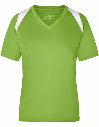 James&Nicholson Damen-Laufshirt mit TOPCOOL®-Material, Lime Green/White S, JN396