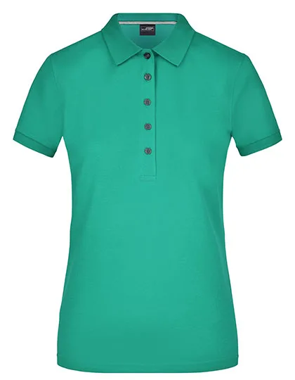 James&Nicholson Pima Polo mit tailliertem Schnitt für Damen, Irish Green M, JN707