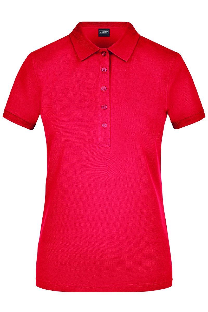 James&Nicholson Polo Piqué mit Elasthan-Schnitt für Damen, Black S, JN709