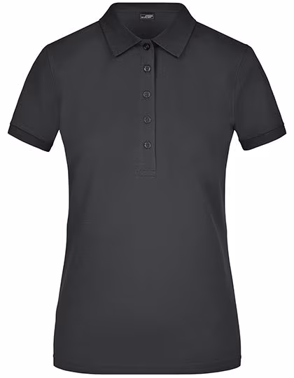 James&Nicholson Polo Piqué con Taglio Elastan da Donna, Graphite (Solid) L, JN709