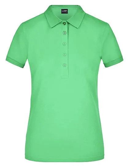 James&Nicholson Polo Piqué mit Elasthan-Schnitt für Damen, Lime Green XL, JN709
