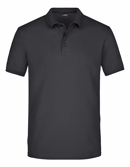James&Nicholson Elastisches Piqué Herren Polo mit Knöpfen, Graphite (Solid) S, JN710