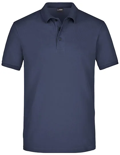 James&Nicholson Elastisches Piqué Herren Polo mit Knöpfen, Navy S, JN710
