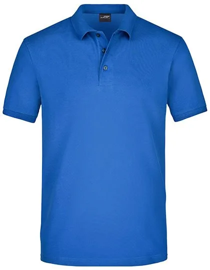 James&Nicholson Elastisches Piqué Herren Polo mit Knöpfen, Royal 3XL, JN710